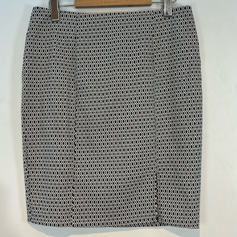 Brenda Beddome black/white geometric shape pencil skirt size 8